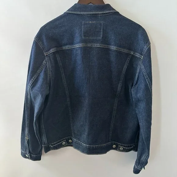 Levis Dark Wash Large Blue Denim Jacket  NWT - Picture 7 of 16